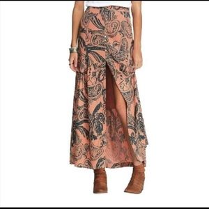 Free People Smooth Sailing Maxi Skirt Paisley Boho